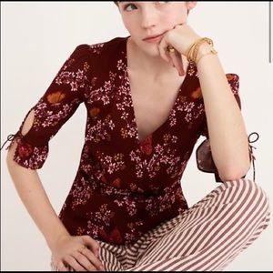 Madewell butterfly wrap blouse